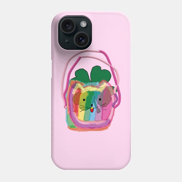 St Patricks Day Shamrock Cat Phone Case by EunsooLee