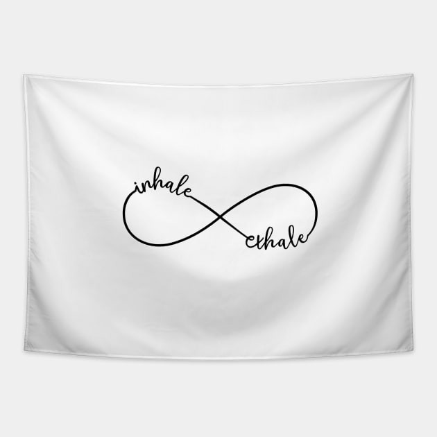 Inhale, exhale, infinity sign Tapestry by beakraus