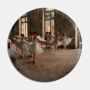 Edgar Degas the rehearsal Before the Ballet Ballerina Dancers Orange Autumn fall Gift Pin