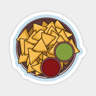 Nachos cartoon illustration Magnet