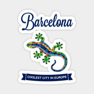 BARCELONA Gaudi Lizard (Light Colors) Magnet