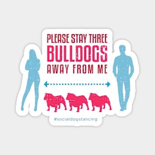 Bulldog Social Distancing Guide Magnet