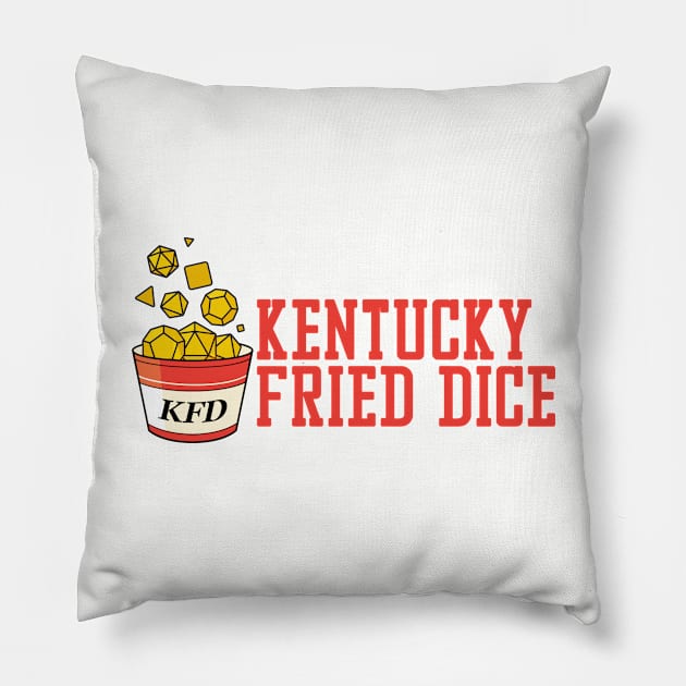 KFD Bucket with Red Text Pillow by KYFriedDice