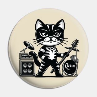 Rockstar cat Pin