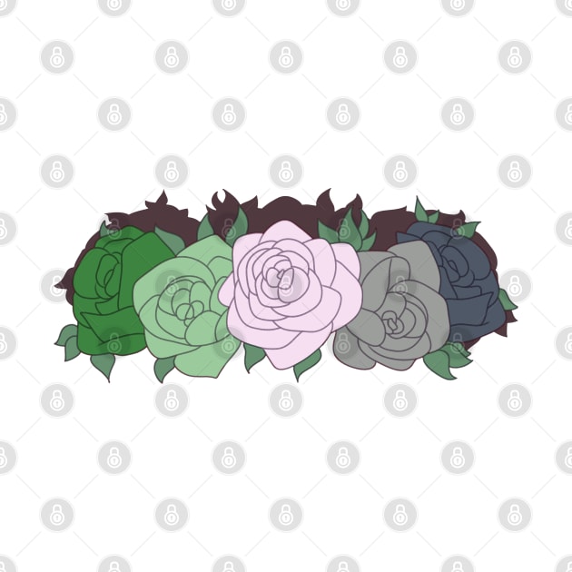 Aromantic Pride Flower Crown by celestialuka