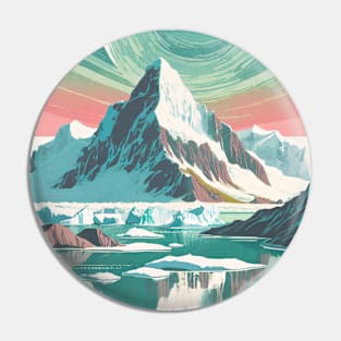 Retro Vintage Greenland Travel Adventure Pin