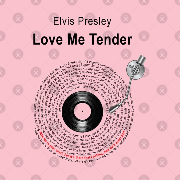 LOVE ME TENDER LYRICS ILLUSTRATIONS by Vansa Design