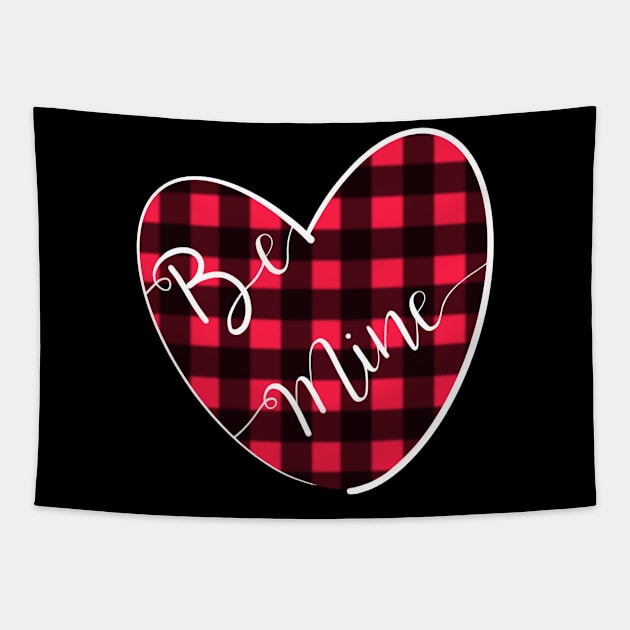 Be Mine Heart Tapestry by Jewelldoesart