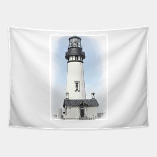 Yaquina Head Lighthouse In Watercolor Tapestry