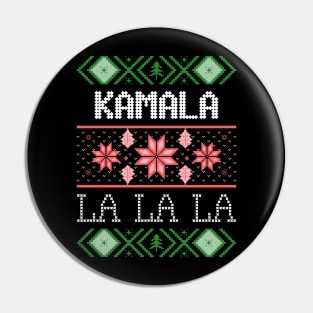 kamala lalala ugly christmas sweater Pin