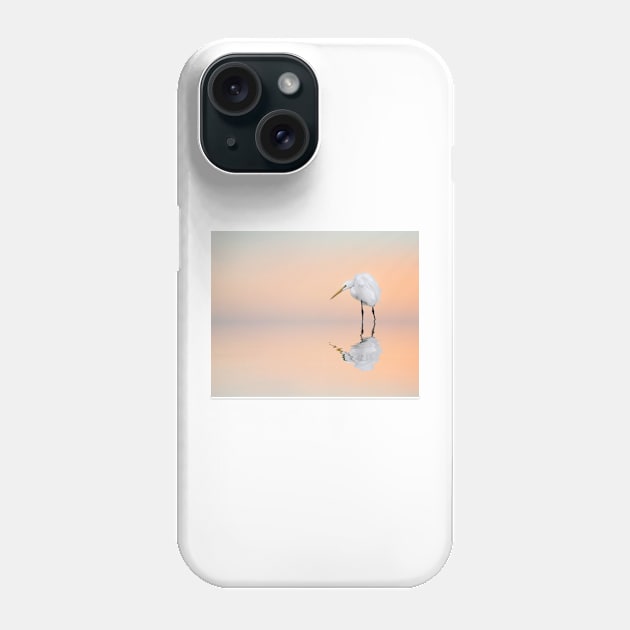 Great Egret Reflecting Phone Case by Tarrby