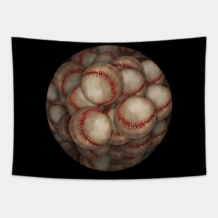 A Large Quantity Of Used Baseball Tapestry