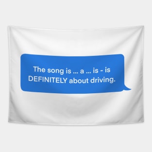 Bang Chan Drive speech bubble (white) Tapestry