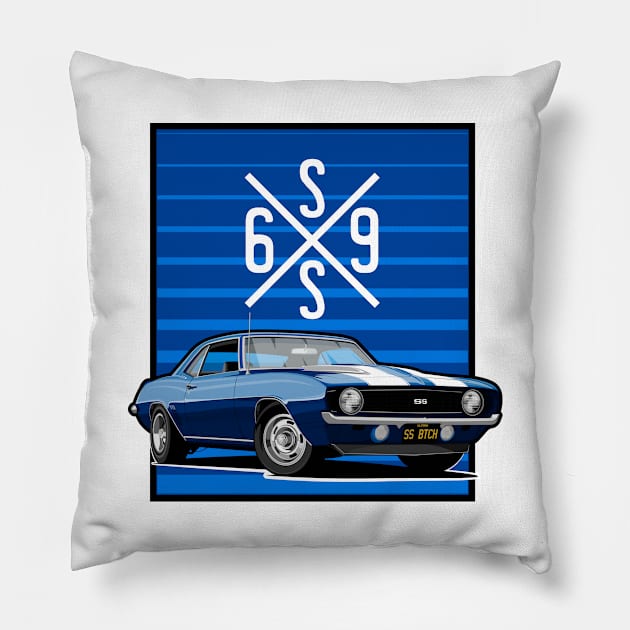 Muscle Car Pillow by icemanmsc