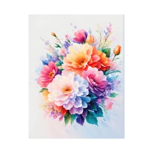 More Flowers In Watercolor Style - AI Art T-Shirt