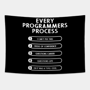 Every Programmers Process - Funny Programming coding Tapestry