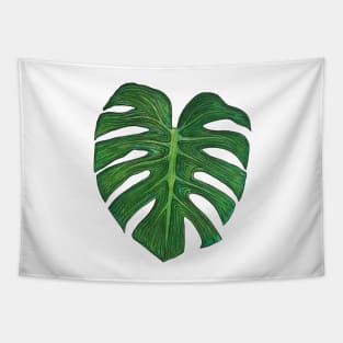 Funky Monstera Leaf Tapestry