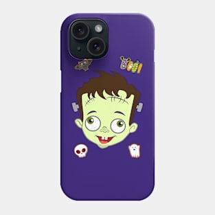 Spooky Cute Baby Frankenstein Halloween - Boo! Phone Case