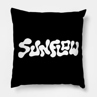 sunflow typography lettering Pillow