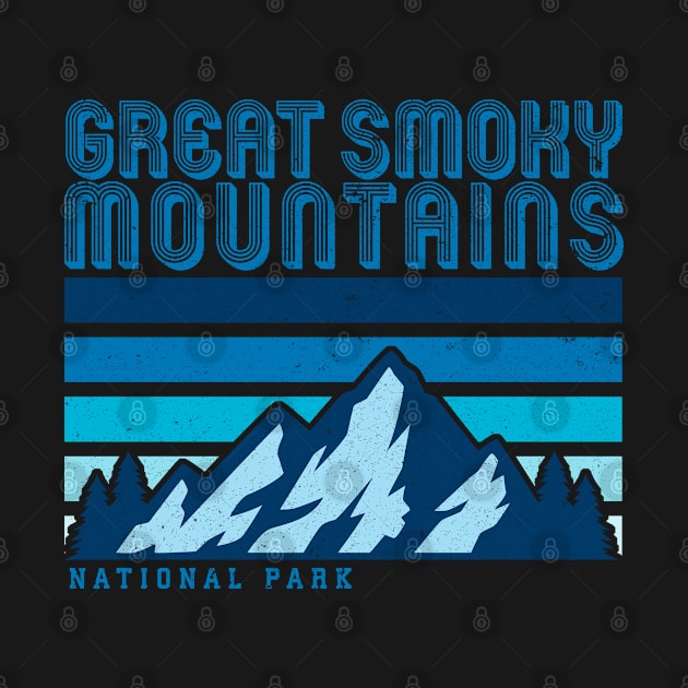 Great Smoky mountains national park retro vintage mountains by hardy 