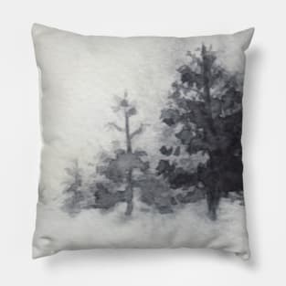 Watercolor winter Pillow