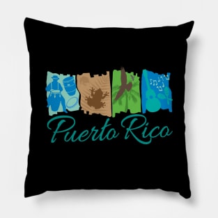 Our Boricua Symbols Pillow