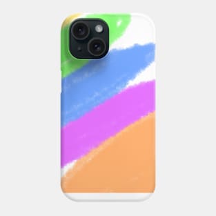 Blue pink red yellow watercolor abstract Phone Case