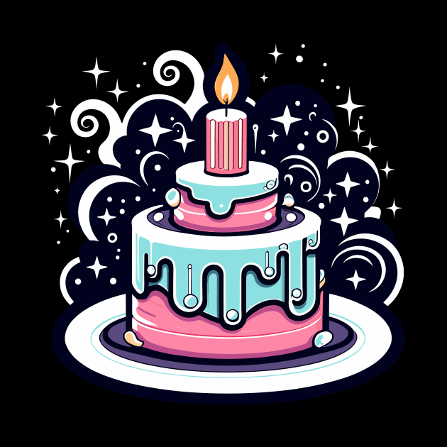 Birthday Cake Illustration by FluffigerSchuh