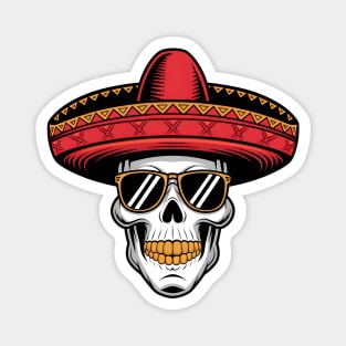 Chicano Lowrider Skull Magnet