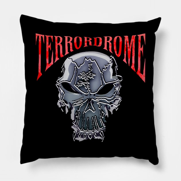 Terrordrome Worldwide Pillow by Core300 Art & Designs