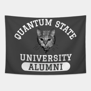 Quantum State Alumni Schrodinger's Cat Funny Science Tapestry