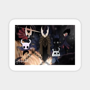 Hollow Knight, Hornet, Grimm, Zote, Pure Vessel (Fan Art) Magnet