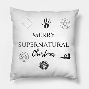 merry supernatural Christmas Pillow