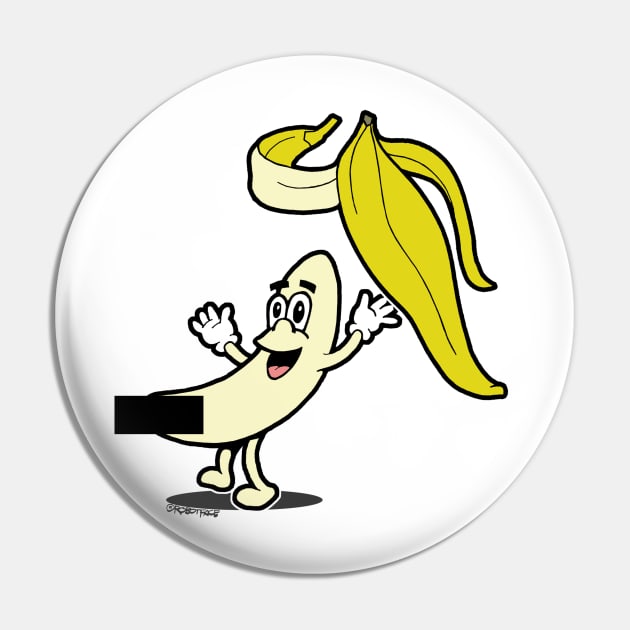 Funny A-Peeling Banana Pin by robotface