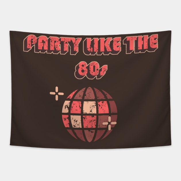 Party Like The 80s - vintage  retro pattern Tapestry by Evedashy