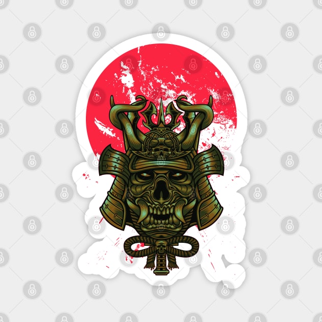 SAMURAI SKULL V2 Magnet by OKVLT