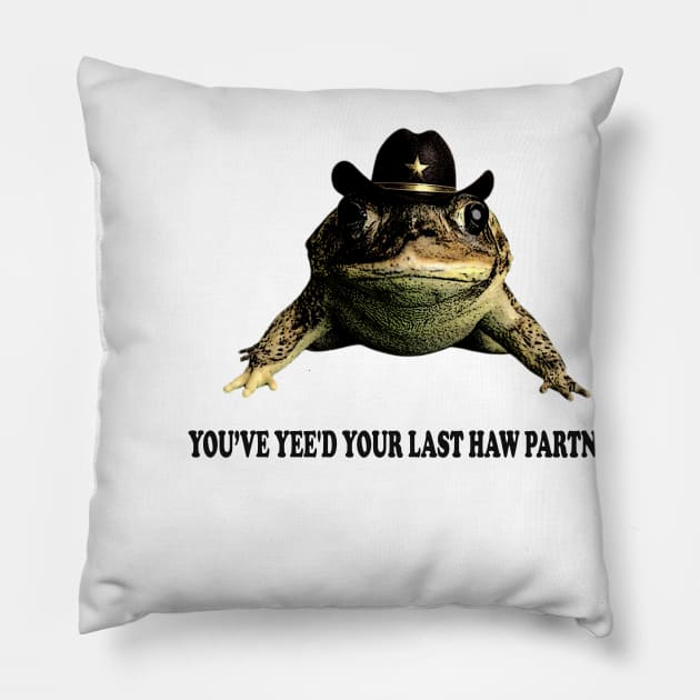 You Just Yee'd Your Last Haw Shirt. Cowboy Frog Meme T-shirt Gift Idea. Wild West Tshirt Present. Trendy Pillow by Hamza Froug