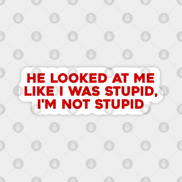 I'm Not Stupid Magnet by Solenoid Apparel