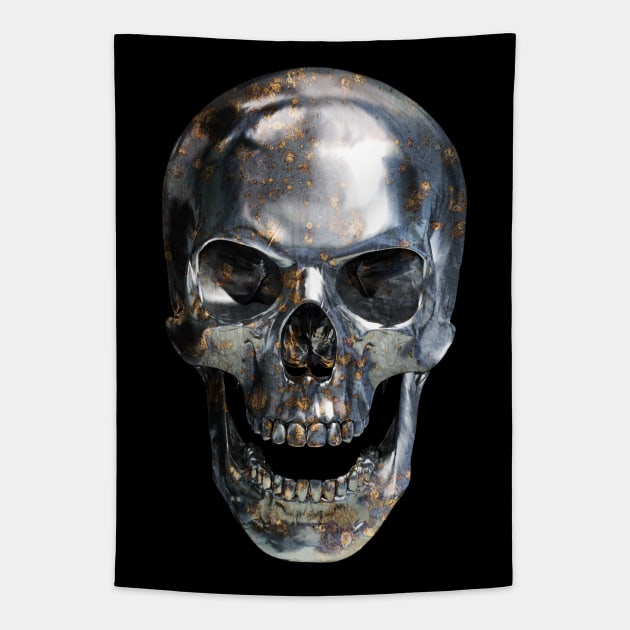 Full Metal Skull Tapestry by Hispaniola-Fineart