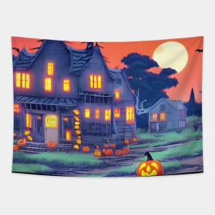 Introvert Halloween Pumpkin Alone in the Patch Tapestry