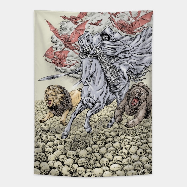 Pale Rider Tapestry by WonderWebb
