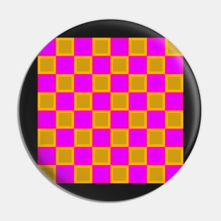 retro pink and orange check pattern Pin