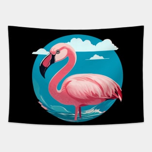 Flamingos and sea, pink flamingo for Summer Vibes Tapestry