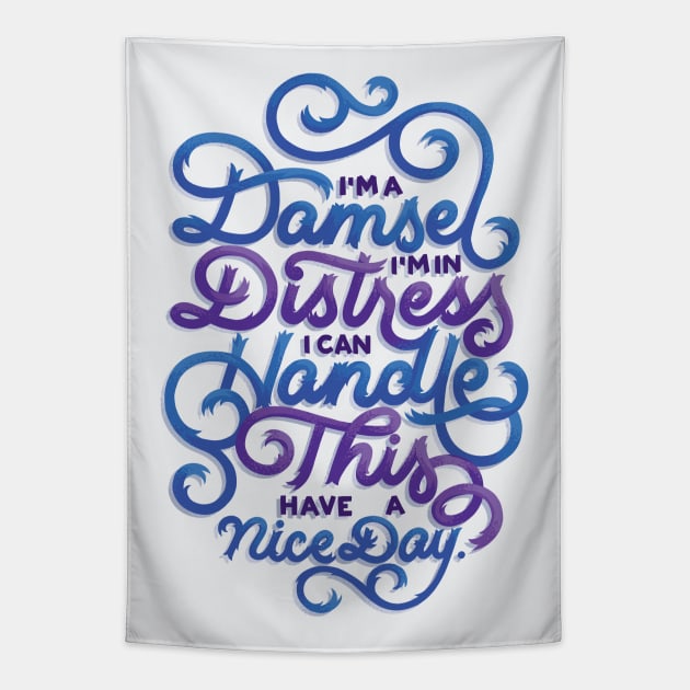 Damsel in Distress Tapestry by polliadesign