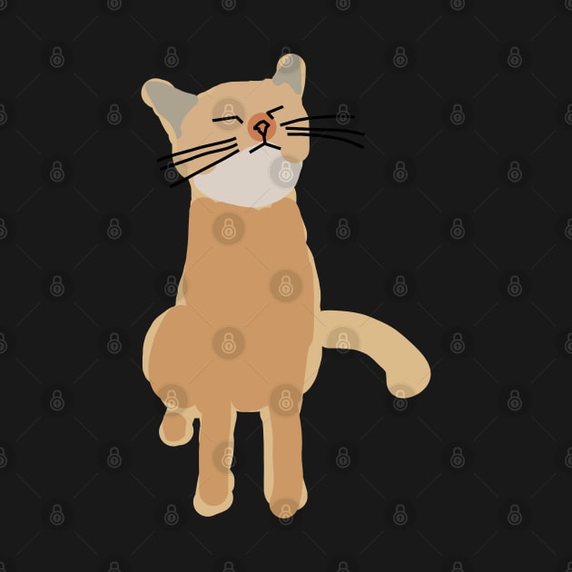 Minimal Style Gold Cat by ellenhenryart