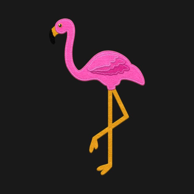 Pink Flamingo | Felt Look | Cherie's Art(c)2020 by CheriesArt