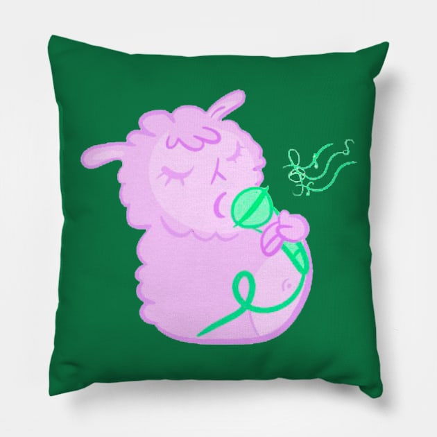 alpaca alo lo lo Pillow by TeyaMeow