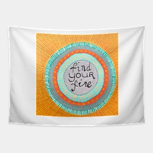 Find your Fire Yogi Mandala Tapestry