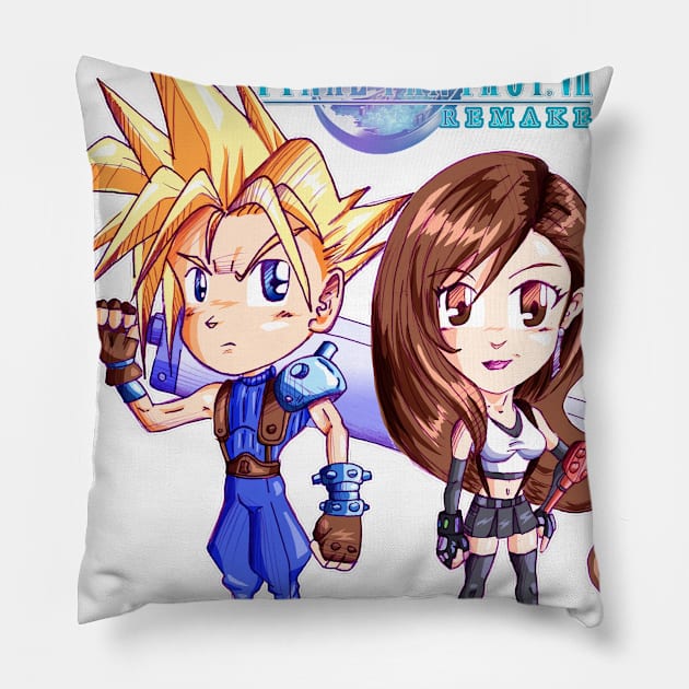 Cloud Loves Tifa ファイナルファンタジーＶＩＩ Pillow by MorenoArtwork