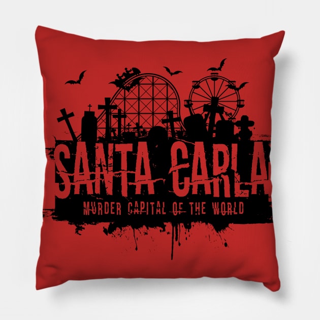 Santa Carla: Murder Capital of the World Pillow by AZTEdesigns